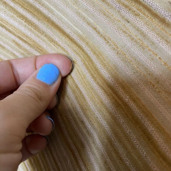 KD Spring Lagenlook Artsy Short Sleeve Top Tan V-Neck Shirt Lined Women’s XL‎ - Picture 9 of 16